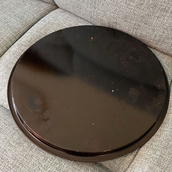 Oregon State Map Vintage Metal Serving Trays | Black and Gold w/ Rhododendron - Picture 5 of 9